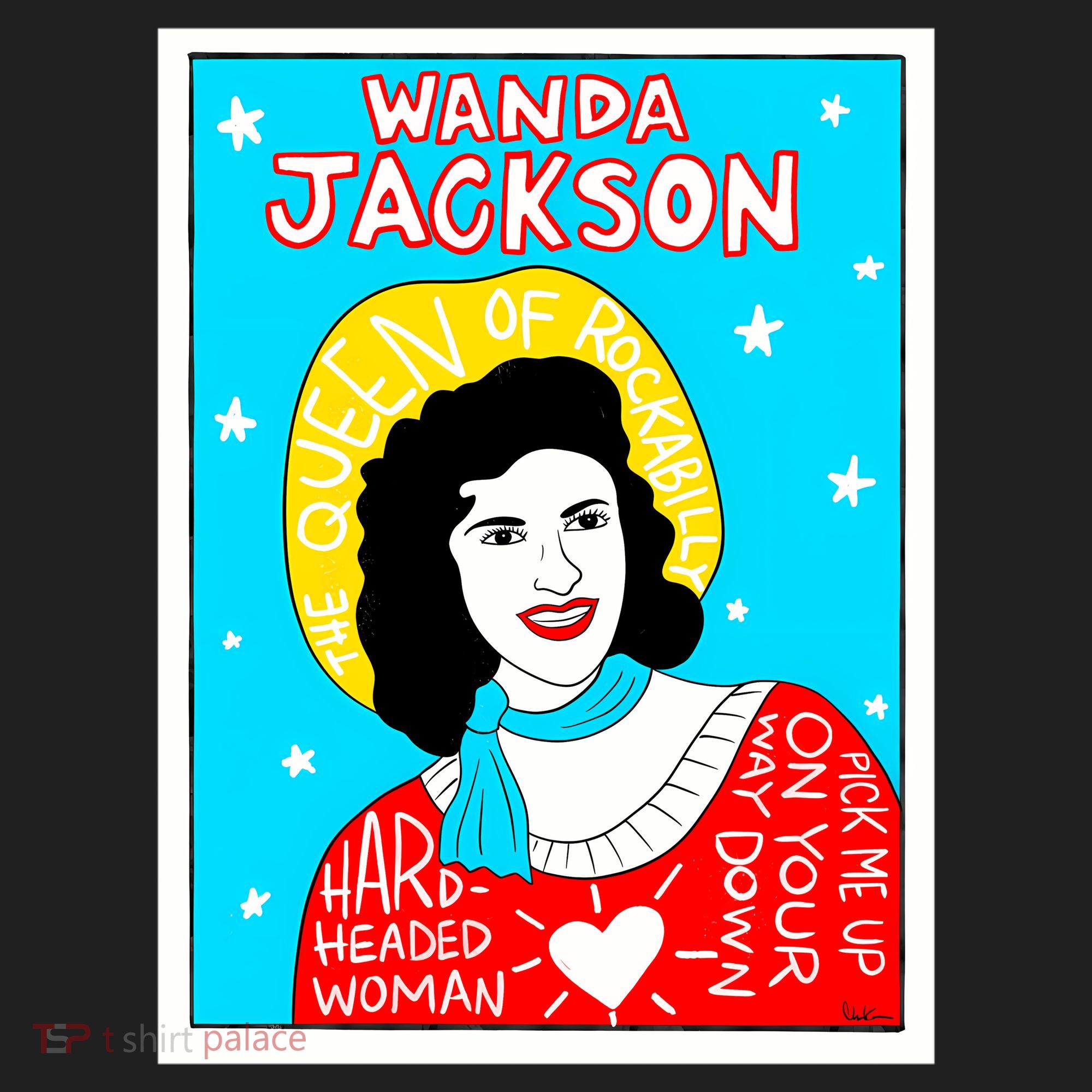 Wanda Jackson Rockabilly Folk Art Beanie
