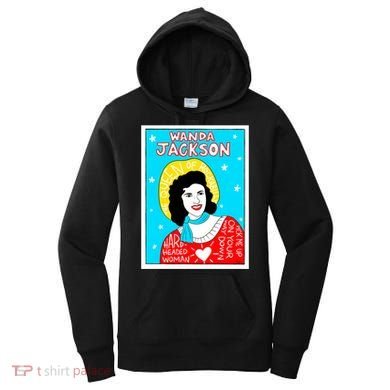 Wanda Jackson Rockabilly Folk Art Women's Hoodie