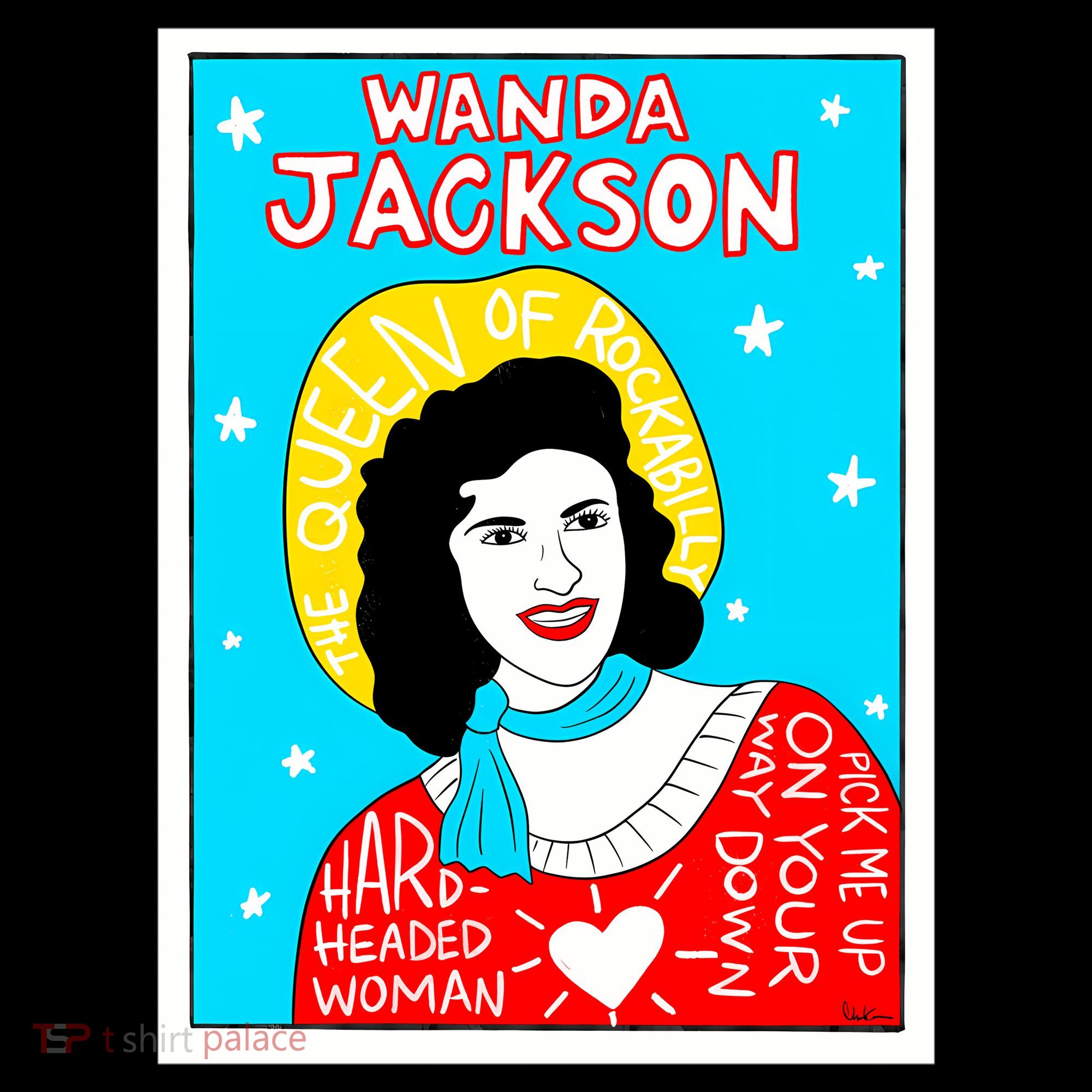 Wanda Jackson Rockabilly Folk Art Women's Hoodie