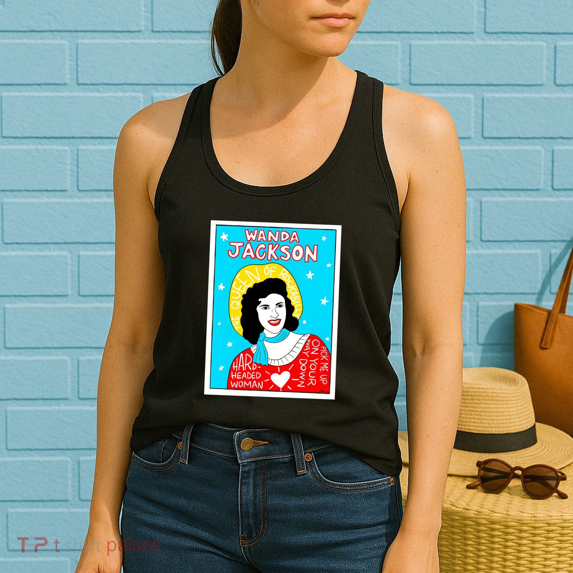 Wanda Jackson Rockabilly Folk Art Women's Tank Top