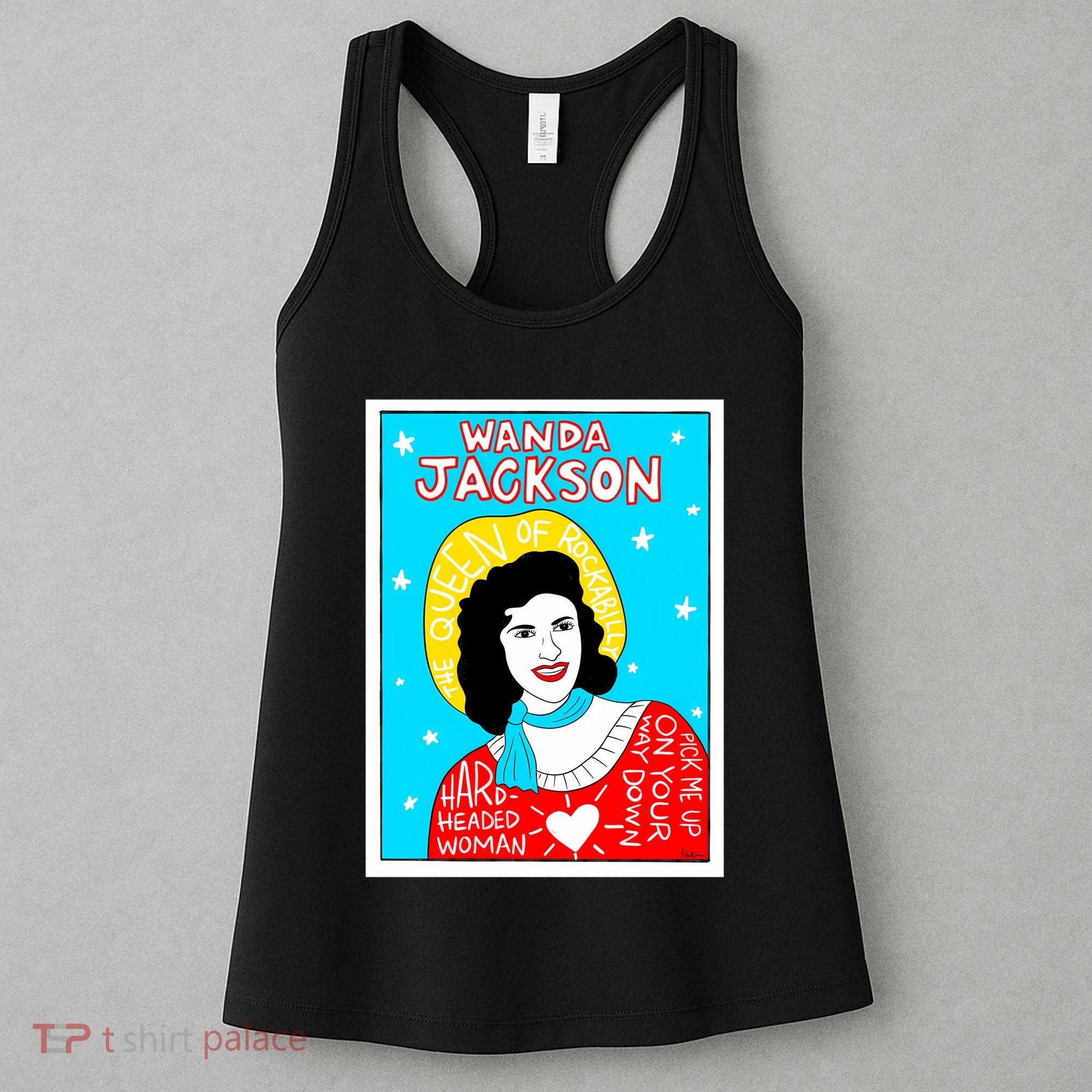 Wanda Jackson Rockabilly Folk Art Women's Tank Top