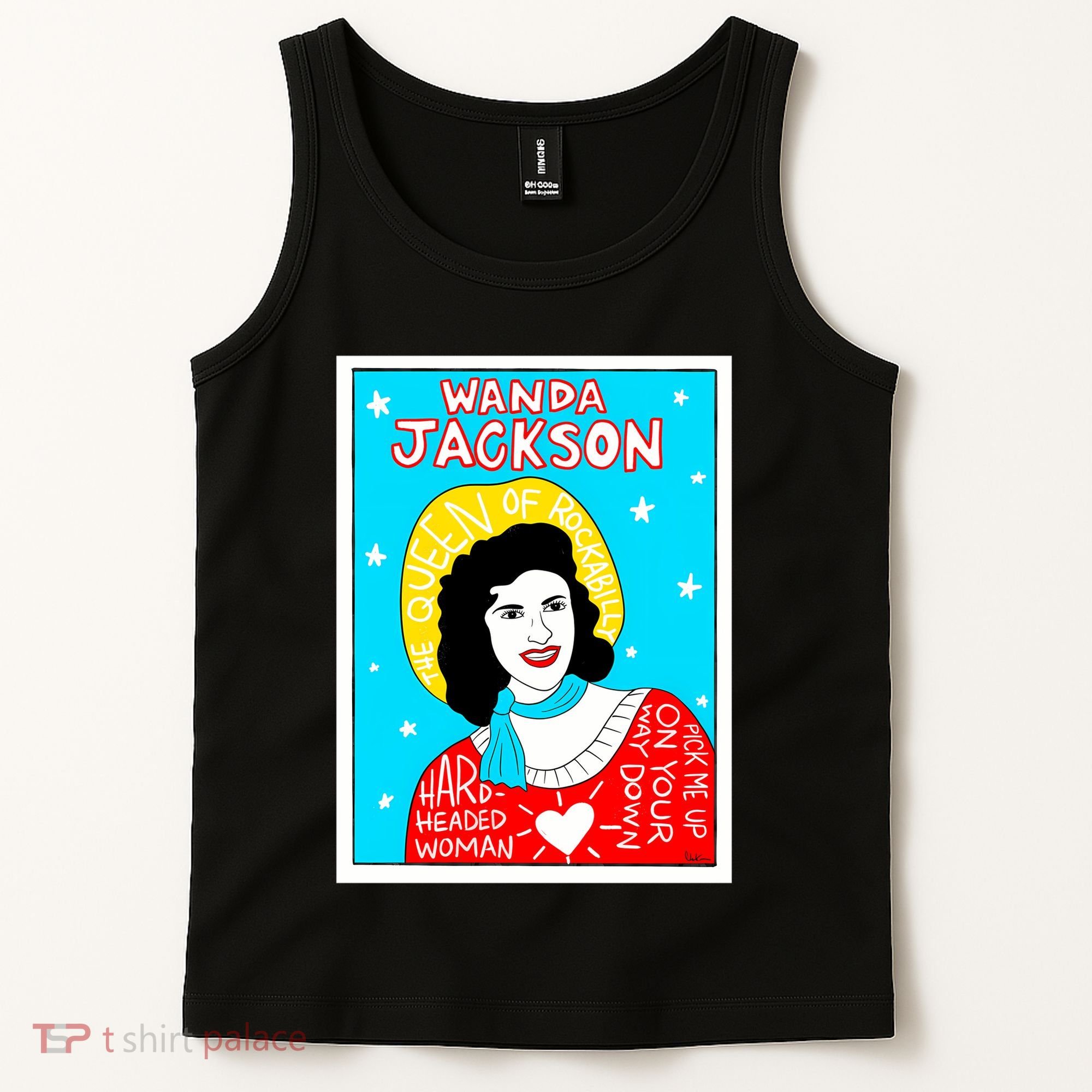 Wanda Jackson Rockabilly Folk Art Tank Top