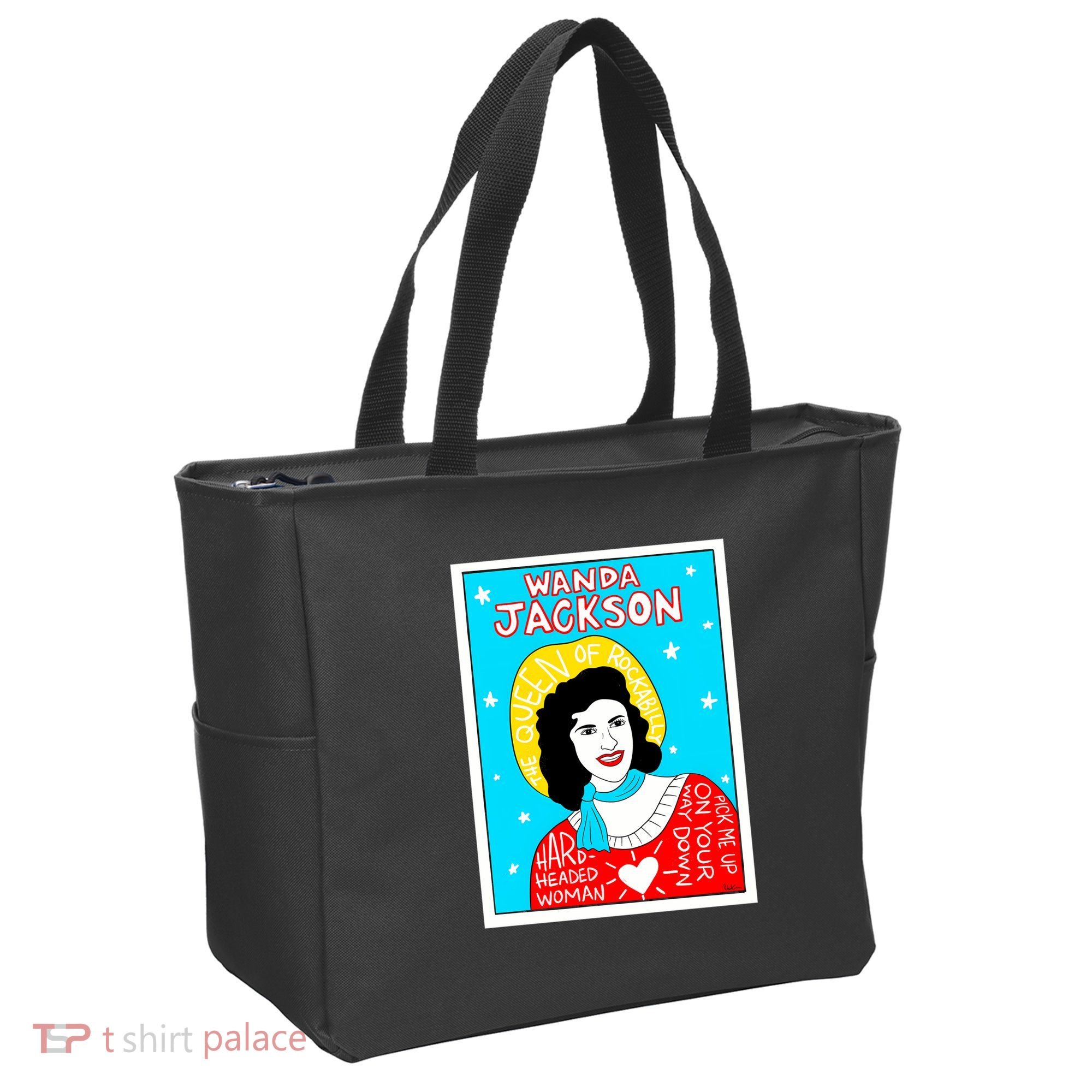 Wanda Jackson Rockabilly Folk Art Tote Bag