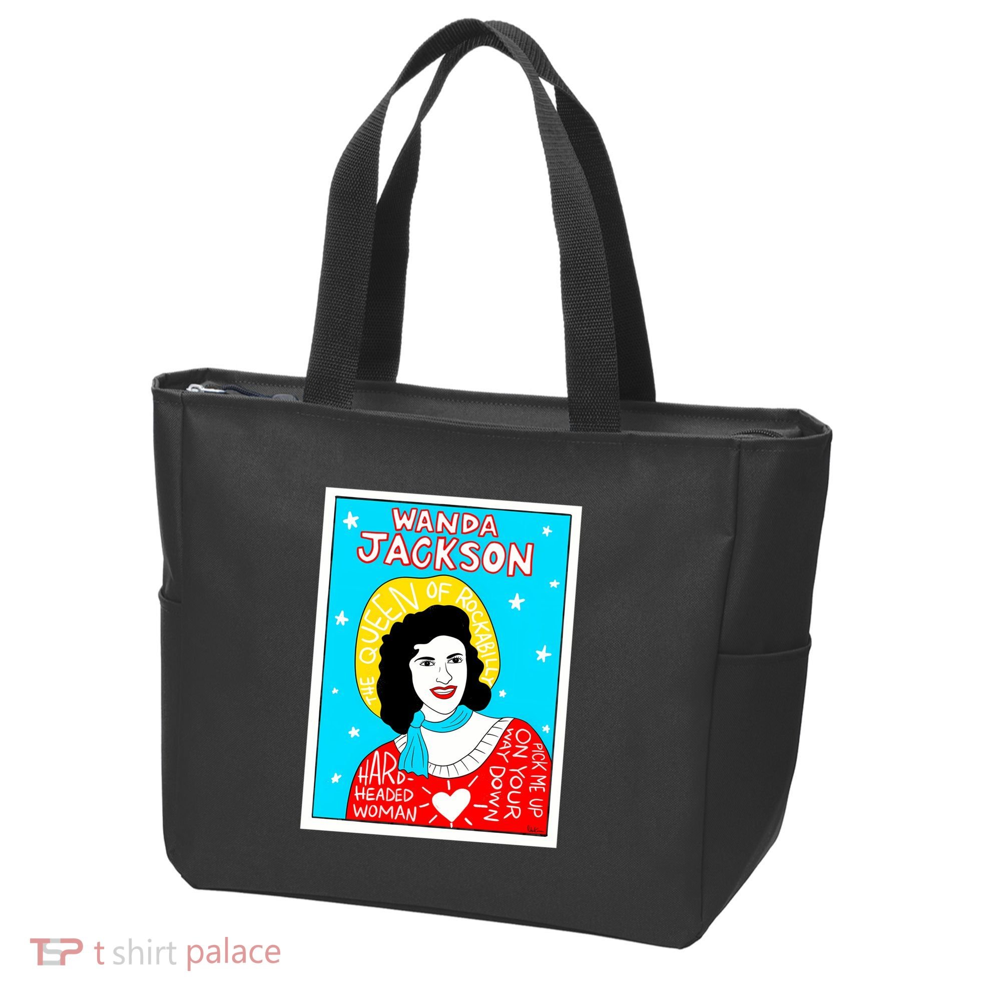 Wanda Jackson Rockabilly Folk Art Tote Bag