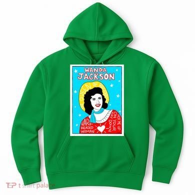 Wanda Jackson Rockabilly Folk Art Hoodie