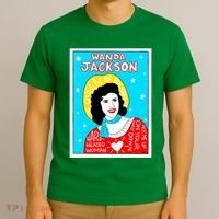 Wanda Jackson Rockabilly Folk Art T-Shirt thumb 3