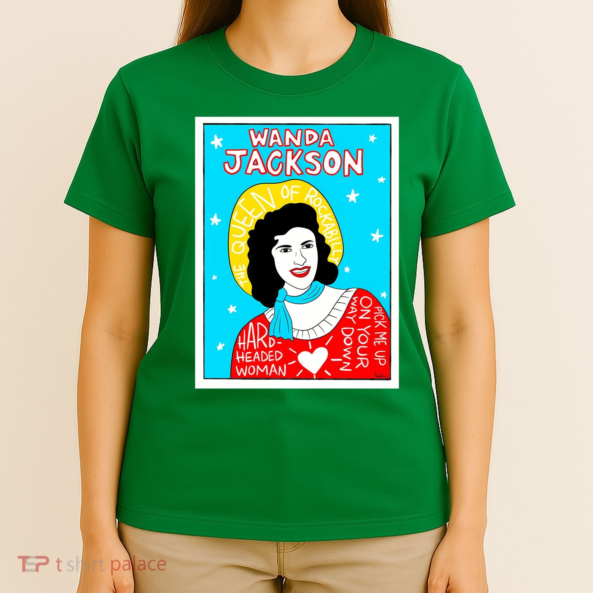 Wanda Jackson Rockabilly Folk Art T-Shirt