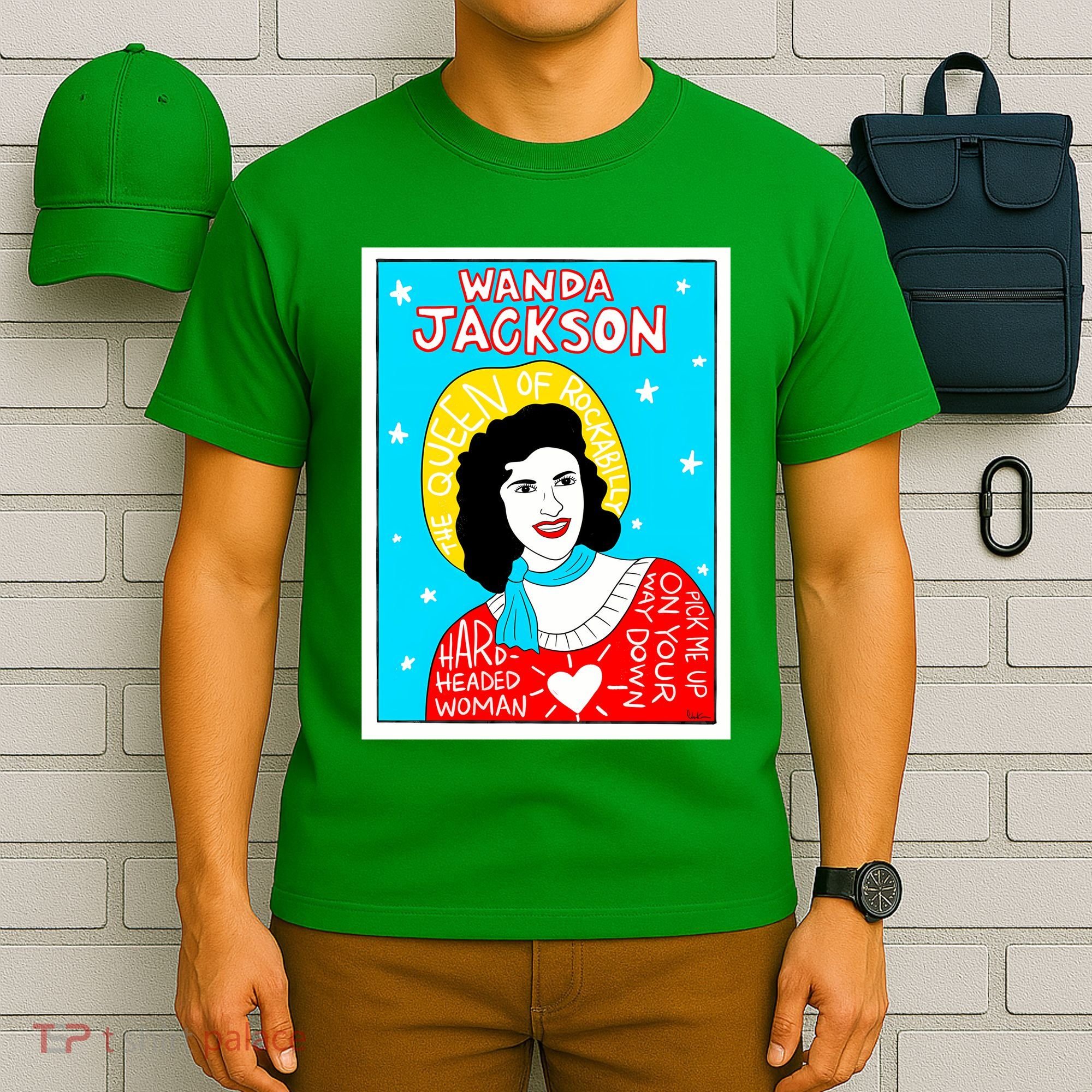 Wanda Jackson Rockabilly Folk Art T-Shirt