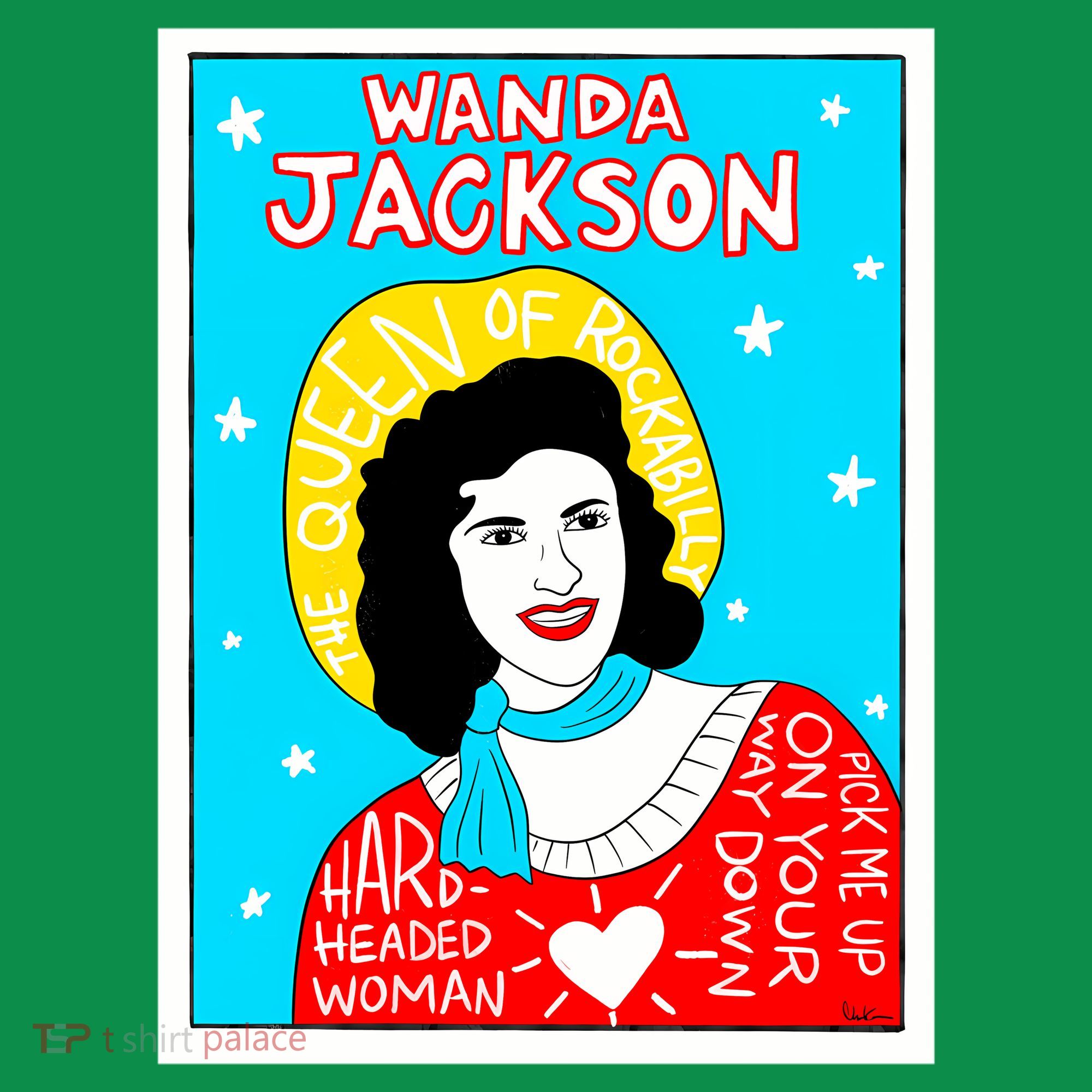 Wanda Jackson Rockabilly Folk Art T-Shirt