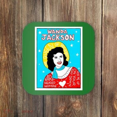 Wanda Jackson Rockabilly Folk Art Coaster