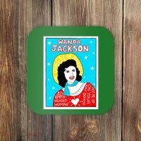 Wanda Jackson Rockabilly Folk Art Coaster thumb 0