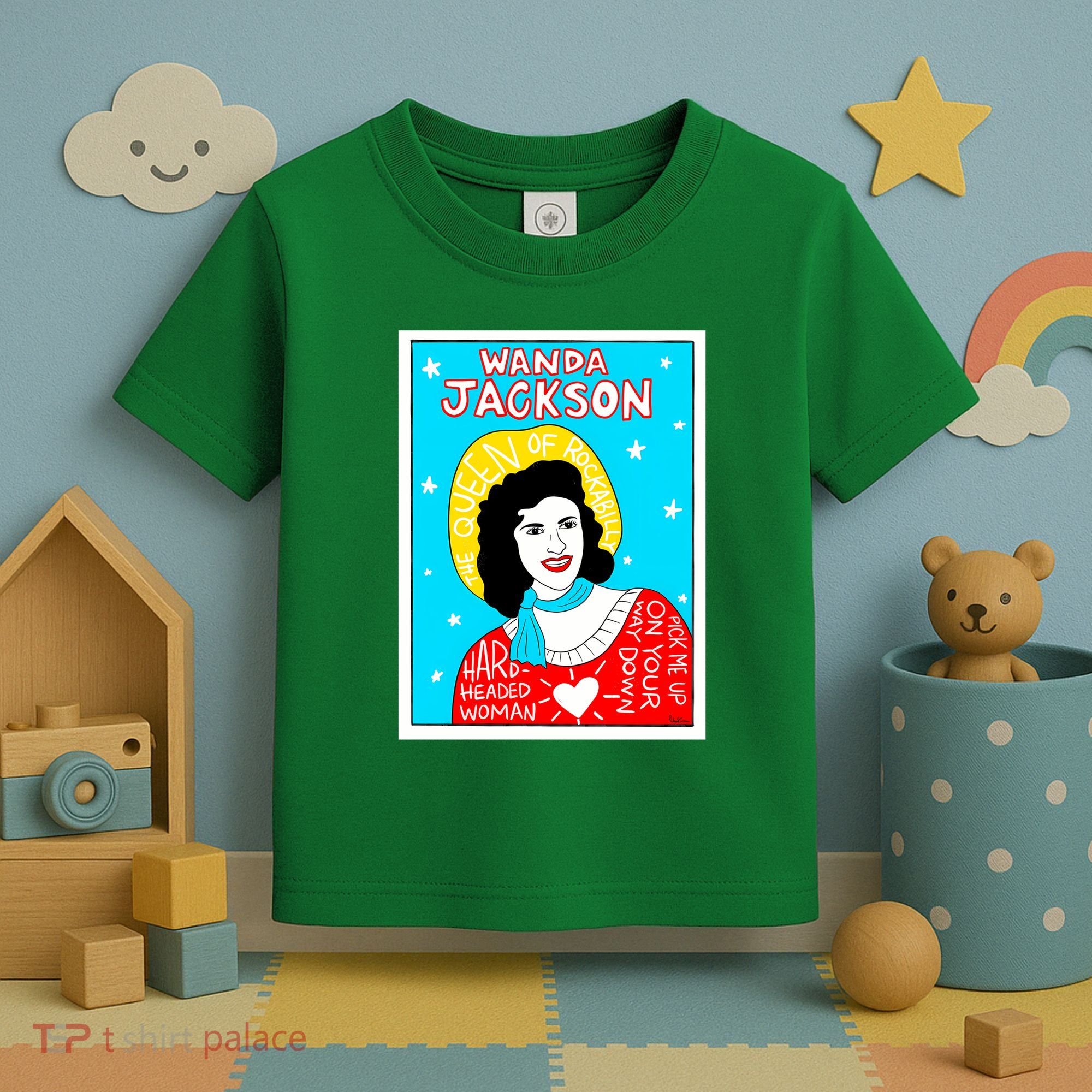 Wanda Jackson Rockabilly Folk Art Toddler T-Shirt