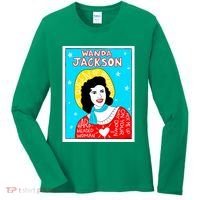 Wanda Jackson Rockabilly Folk Art Women's Long Sleeve Shirt thumb 0