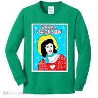 Wanda Jackson Rockabilly Folk Art Kids Long Sleeve Shirt thumb 0