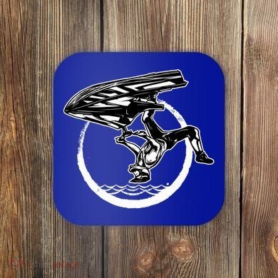 Water Jet Skier Back Flip Design Summer Gift Jet Ski Gift Coaster