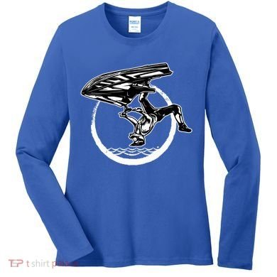 Water Jet Skier Back Flip Design Summer Gift Jet Ski Gift Women's Long Sleeve Shirt