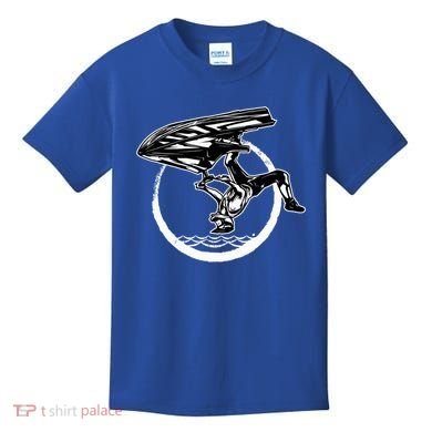 Water Jet Skier Back Flip Design Summer Gift Jet Ski Cool Gift Kids T-Shirt