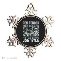 Wizard Job Title Quote Funny Pen Tender Ornament thumb 0