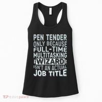 Wizard Job Title Quote Funny Pen Tender Women's Tank Top thumb 0