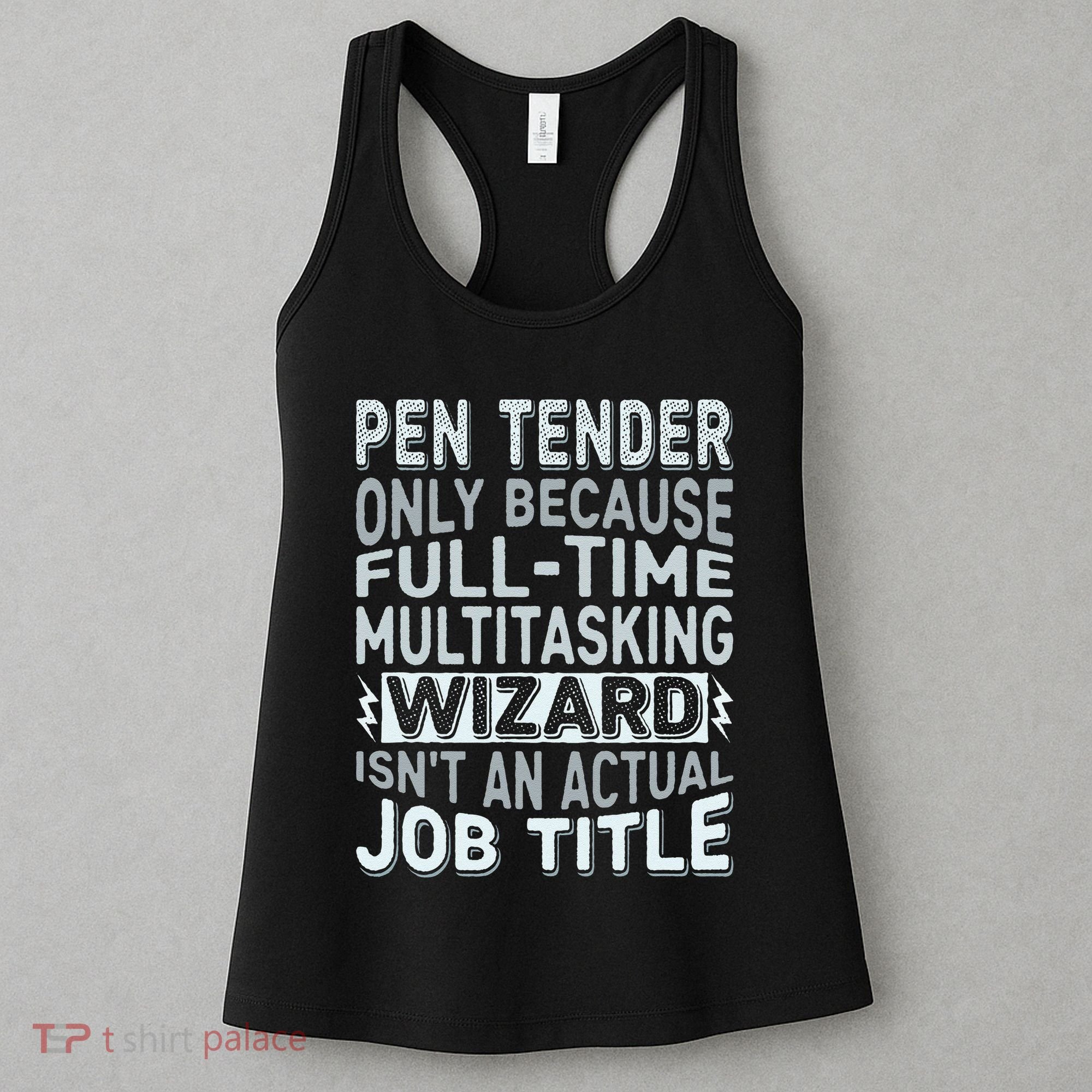 Wizard Job Title Quote Funny Pen Tender Women's Tank Top