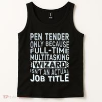 Wizard Job Title Quote Funny Pen Tender Tank Top thumb 2