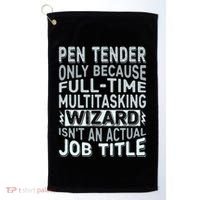 Wizard Job Title Quote Funny Pen Tender Golf Towel thumb 0