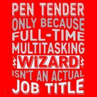 Wizard Job Title Quote Funny Pen Tender Santa Hat thumb 1