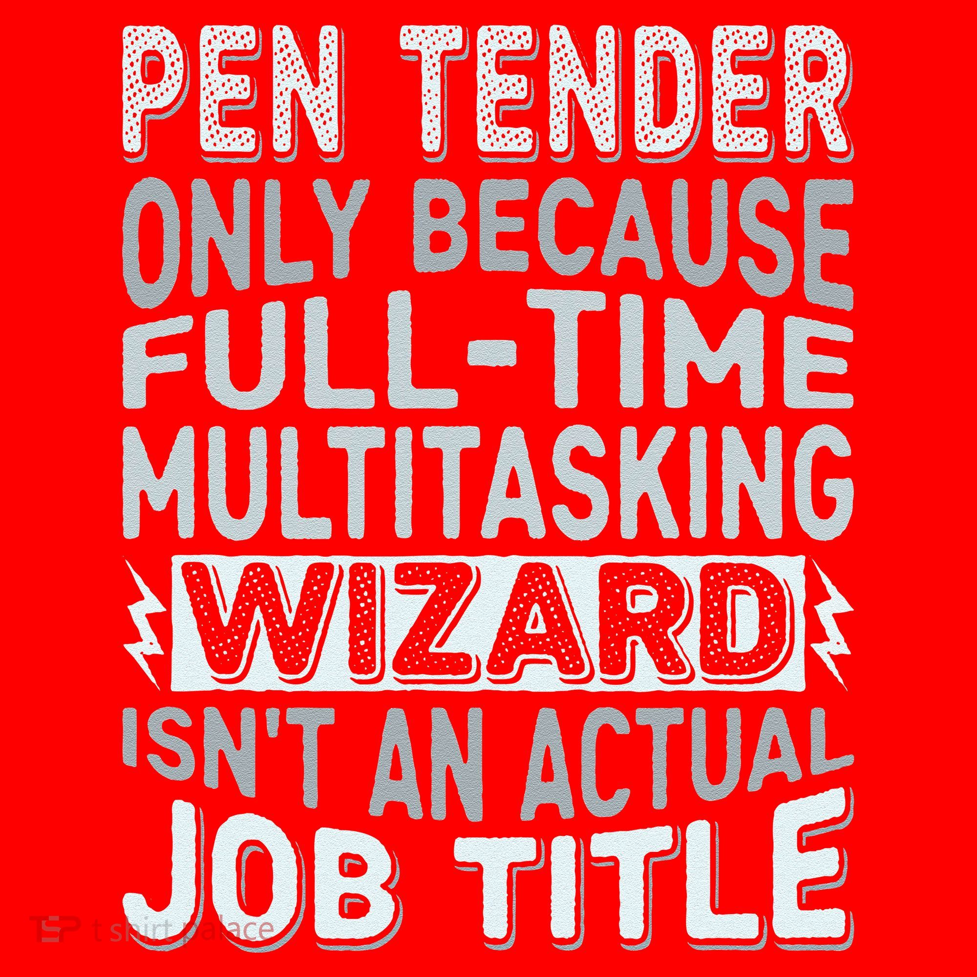 Wizard Job Title Quote Funny Pen Tender Santa Hat