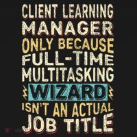 Wizard Job Title Quote Funny Client Learning Manager Backpack thumb 2