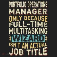Wizard Job Title Quote Funny Portfolio Operations Manager Beanie thumb 2