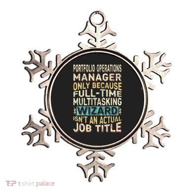 Wizard Job Title Quote Funny Portfolio Operations Manager Ornament