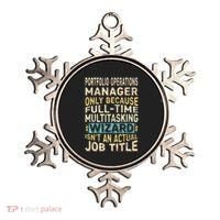 Wizard Job Title Quote Funny Portfolio Operations Manager Ornament thumb 0