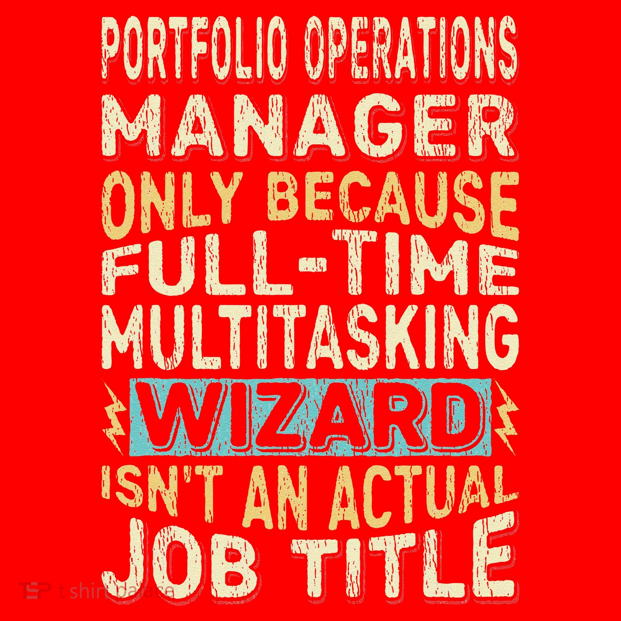 Wizard Job Title Quote Funny Portfolio Operations Manager Santa Hat