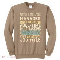 Wizard Job Title Quote Funny Portfolio Operations Manager Sweatshirt thumb 0