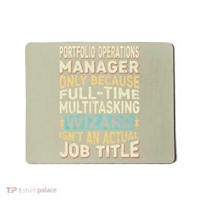 Wizard Job Title Quote Funny Portfolio Operations Manager Mousepad