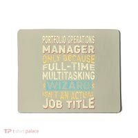 Wizard Job Title Quote Funny Portfolio Operations Manager Mousepad thumb 0