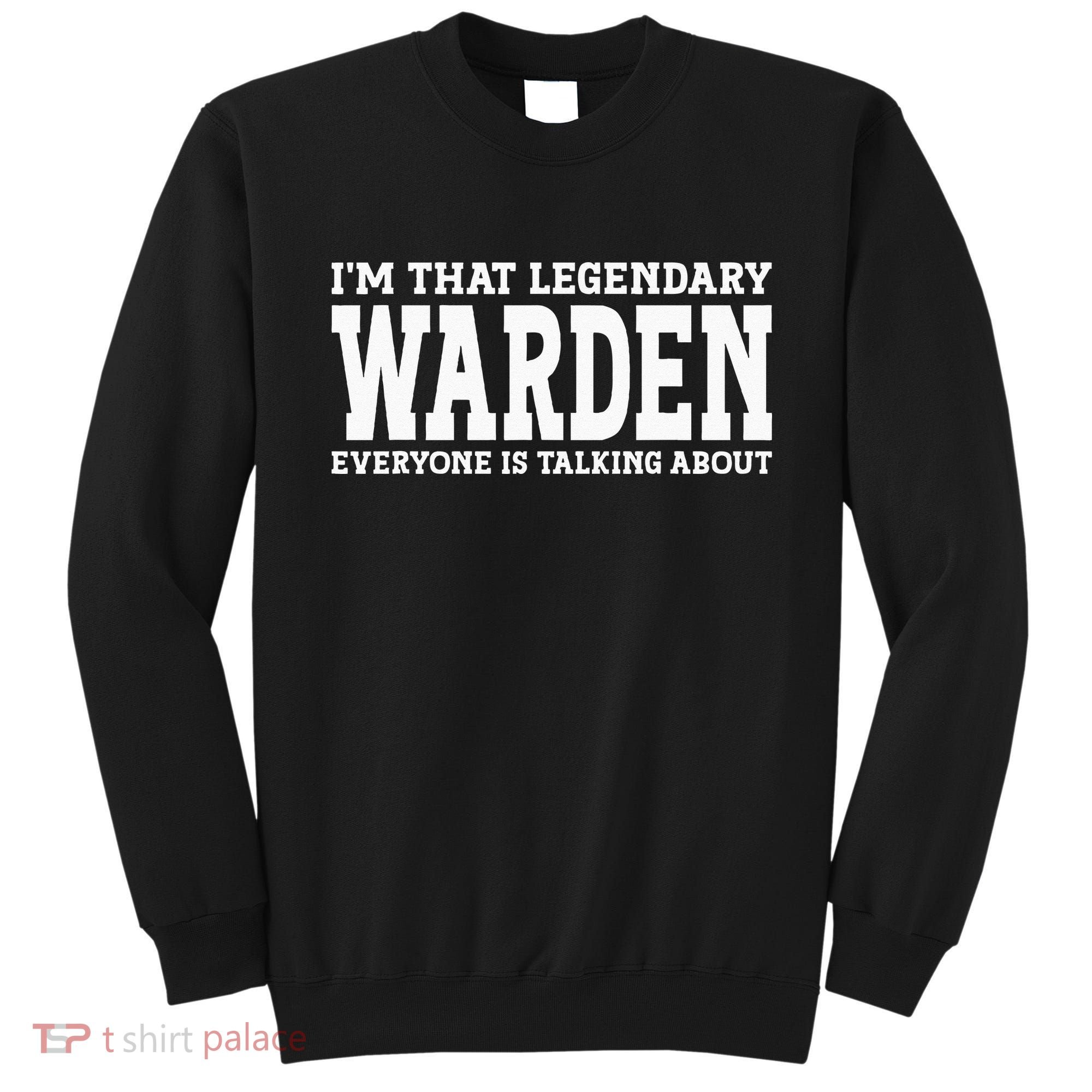 Warden Job Title Employee Funny Worker Profession Warden Sweatshirt