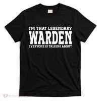 Warden Job Title Employee Funny Worker Profession Warden T-Shirt thumb 0
