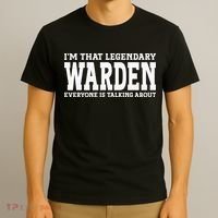 Warden Job Title Employee Funny Worker Profession Warden T-Shirt thumb 3