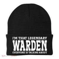 Warden Job Title Employee Funny Worker Profession Warden Beanie thumb 0