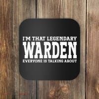 Warden Job Title Employee Funny Worker Profession Warden Coaster thumb 0