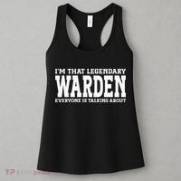 Warden Job Title Employee Funny Worker Profession Warden Women's Tank Top thumb 3