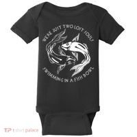 Were Just Two Lost Souls Swimming In A Fish Bowl Love Fan Baby Bodysuit thumb 0