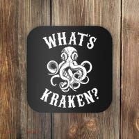 Whats Kraken Amazing Octopus Graphic Coaster thumb 0