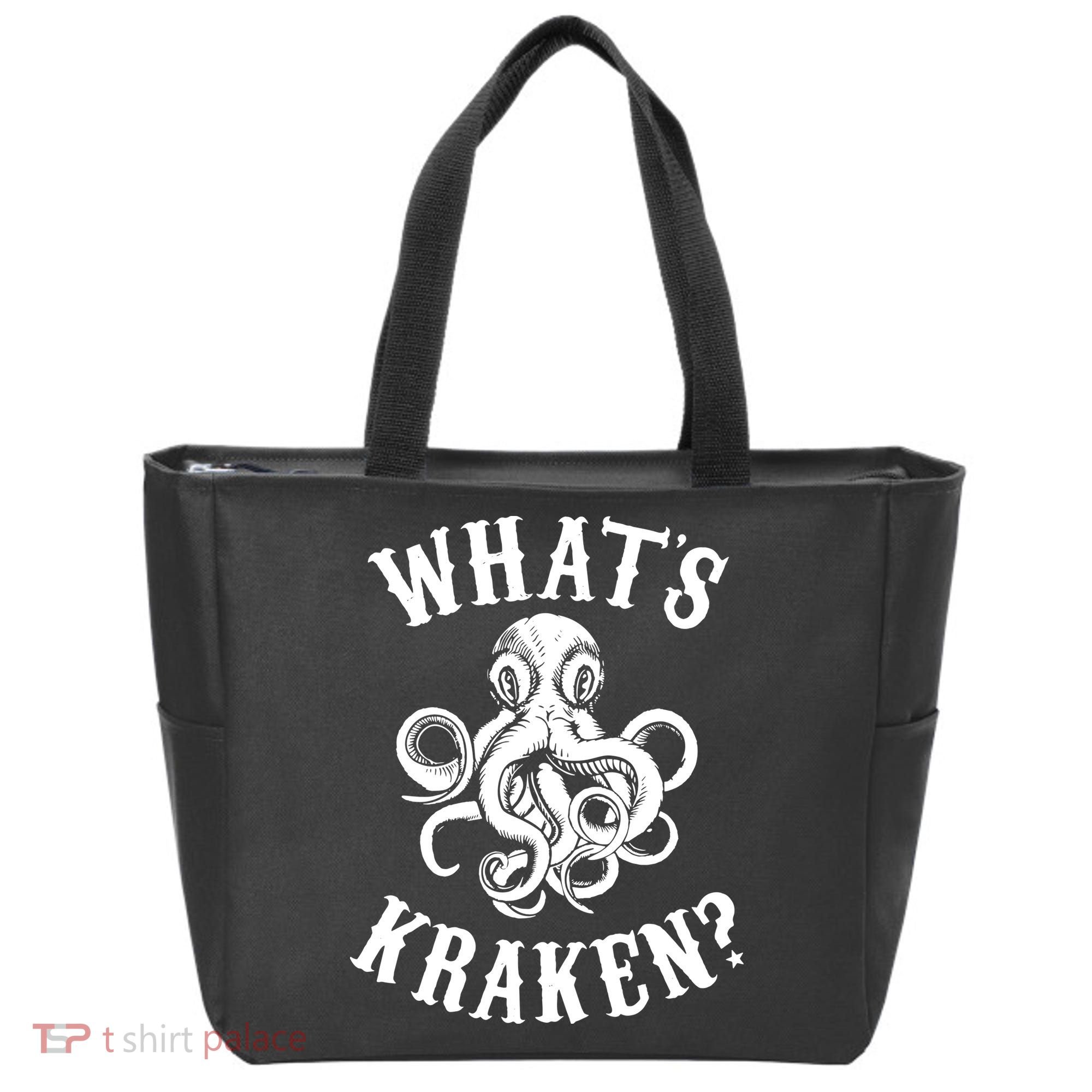 Whats Kraken Amazing Octopus Graphic Tote Bag