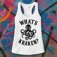 Whats Kraken Amazing Octopus Graphic Women's Tank Top thumb 3