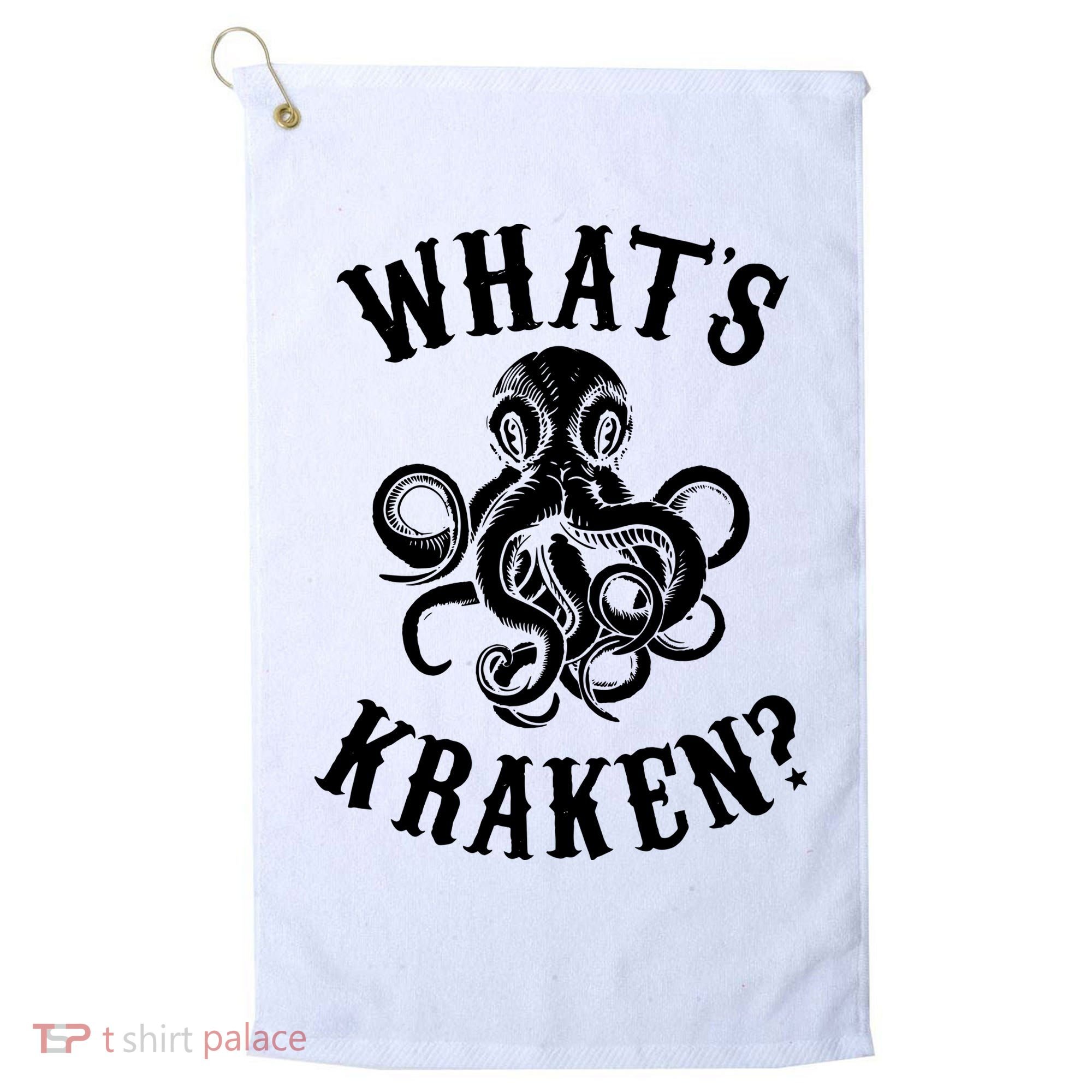 Whats Kraken Amazing Octopus Graphic Golf Towel