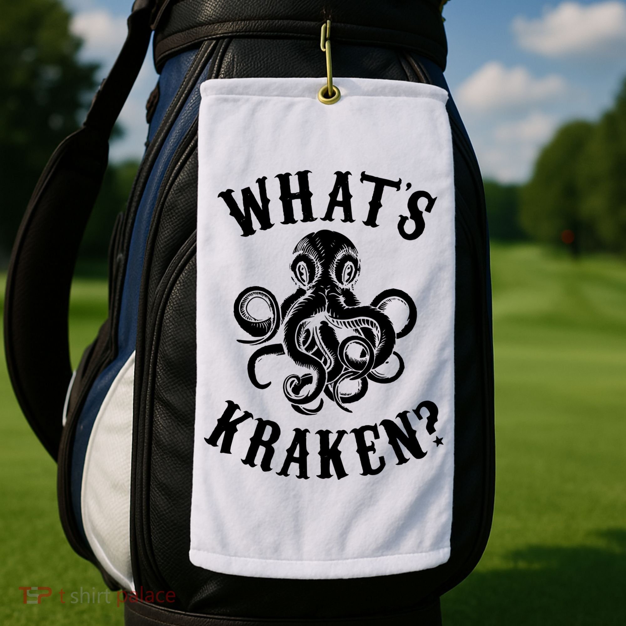 Whats Kraken Amazing Octopus Graphic Golf Towel