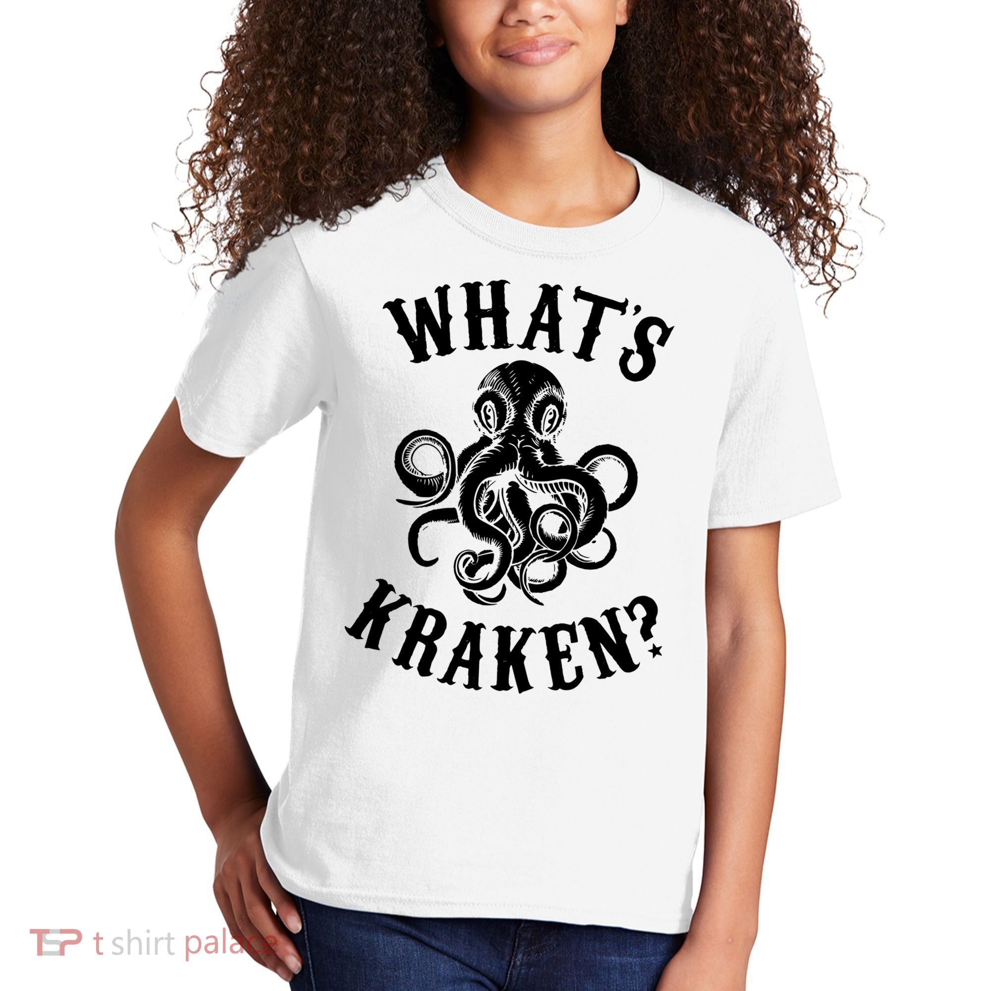 Whats Kraken Amazing Octopus Graphic Kids T-Shirt