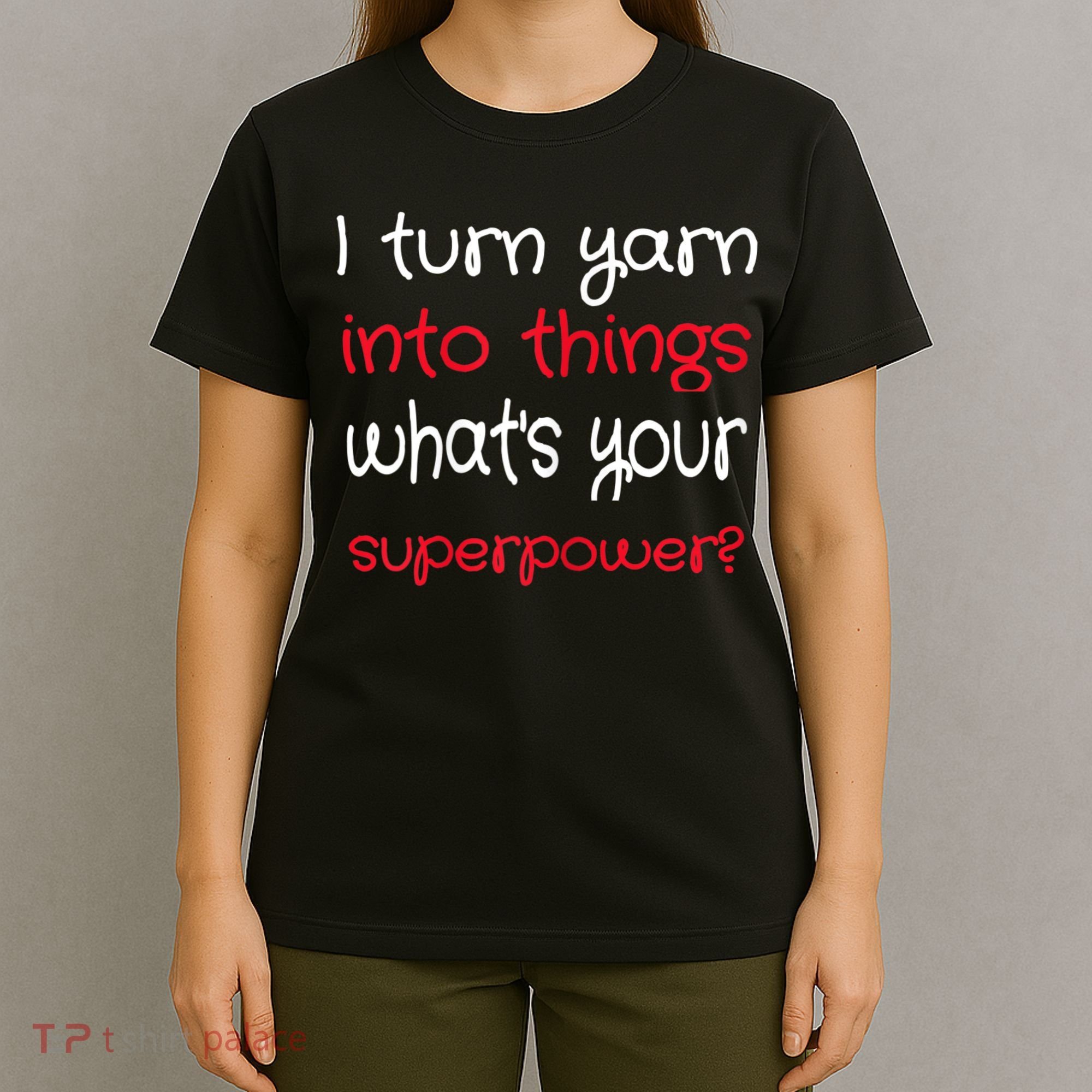 Womens Knit And Crochet Knitter Crocheter Funny For Women T-Shirt